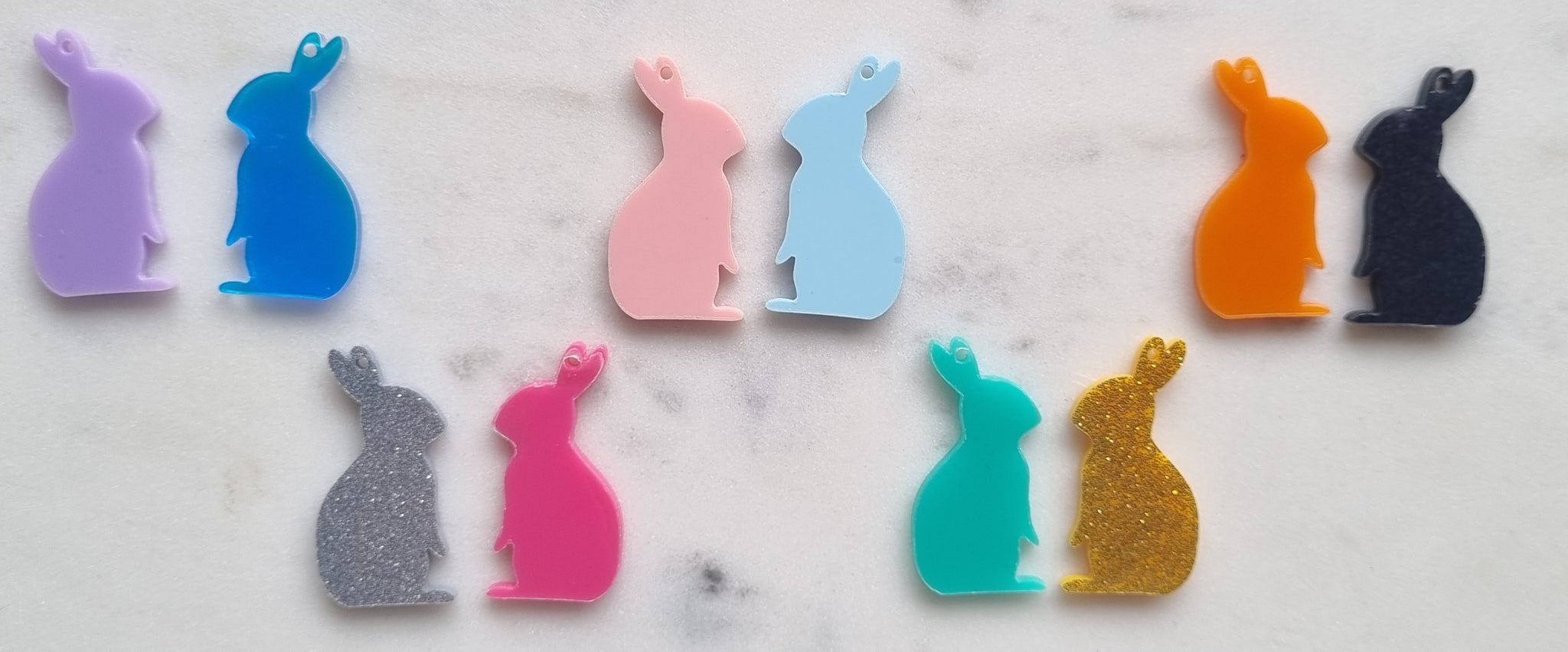 10pcs (5pr) Laser Cut Easter Bunny With Hole
