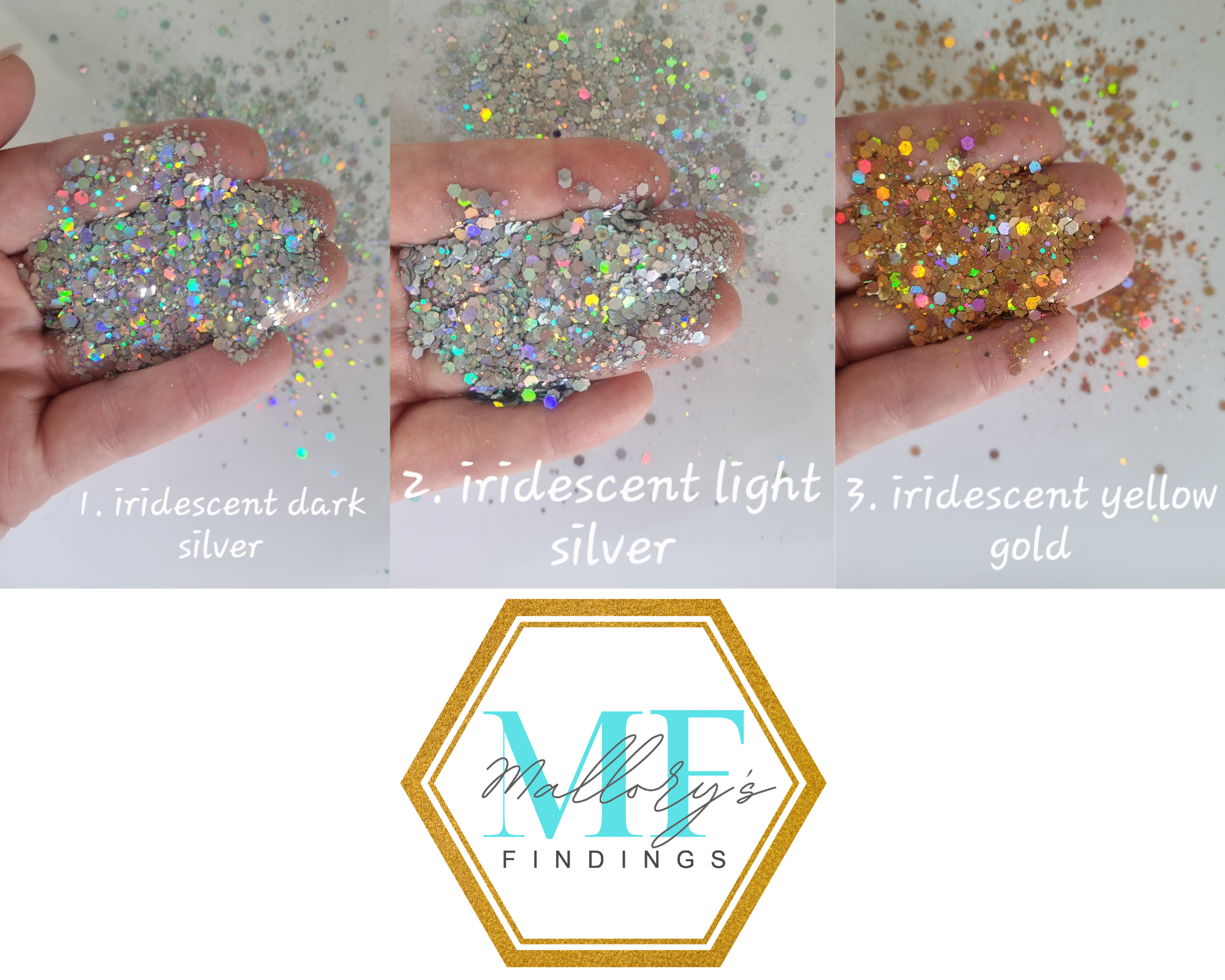 20g Iridescent Chunky Nail Glitter, Iridescent Sequins, Iridescent Mixed Hexagon, Sparkly Body Glitter, Manicure Glitter