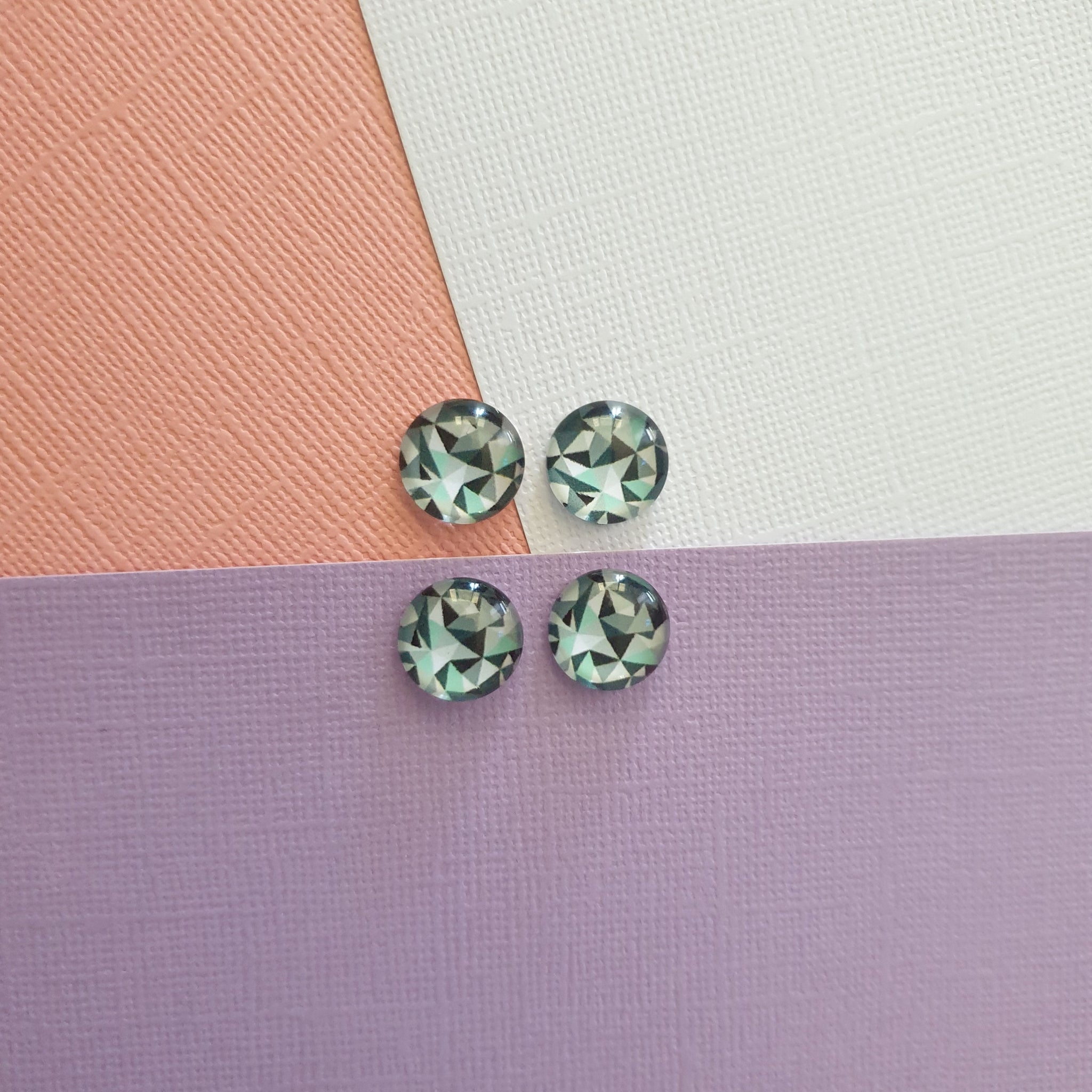 10pcs 12mm Fashion geometric blue white Handmade Glass Cabochons Pattern Domed Jewellery Accessories Supplies australia wholesale earrings