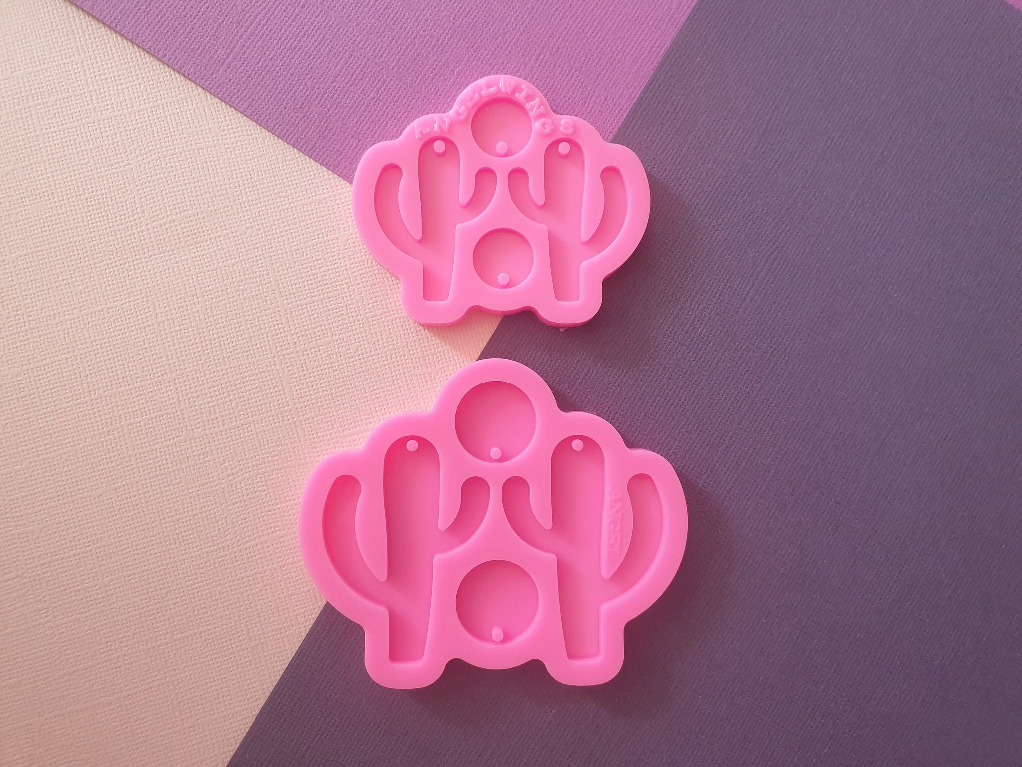 1pc Cactus earring mould, dangle drop mold, shiny Silicone mold, DIY Jewelry Making, glitter epoxy Resin mould, Jewellery supplies australia