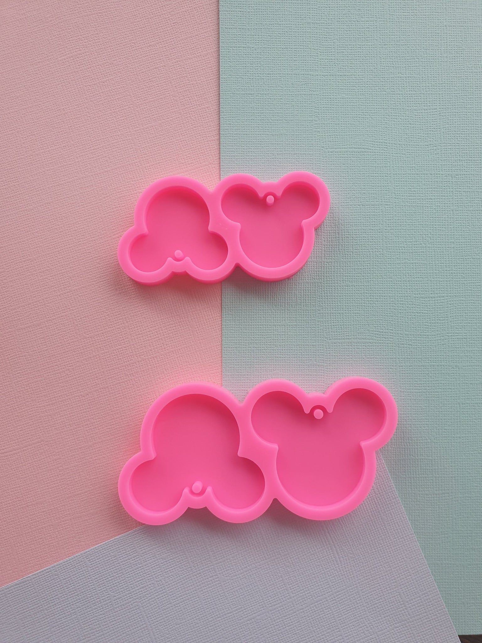 1pc Mickey Mouse earring mould, dangle drop mold, shiny Silicone mold, DIY Jewelry Making, epoxy Resin mould, Jewellery supplies australia