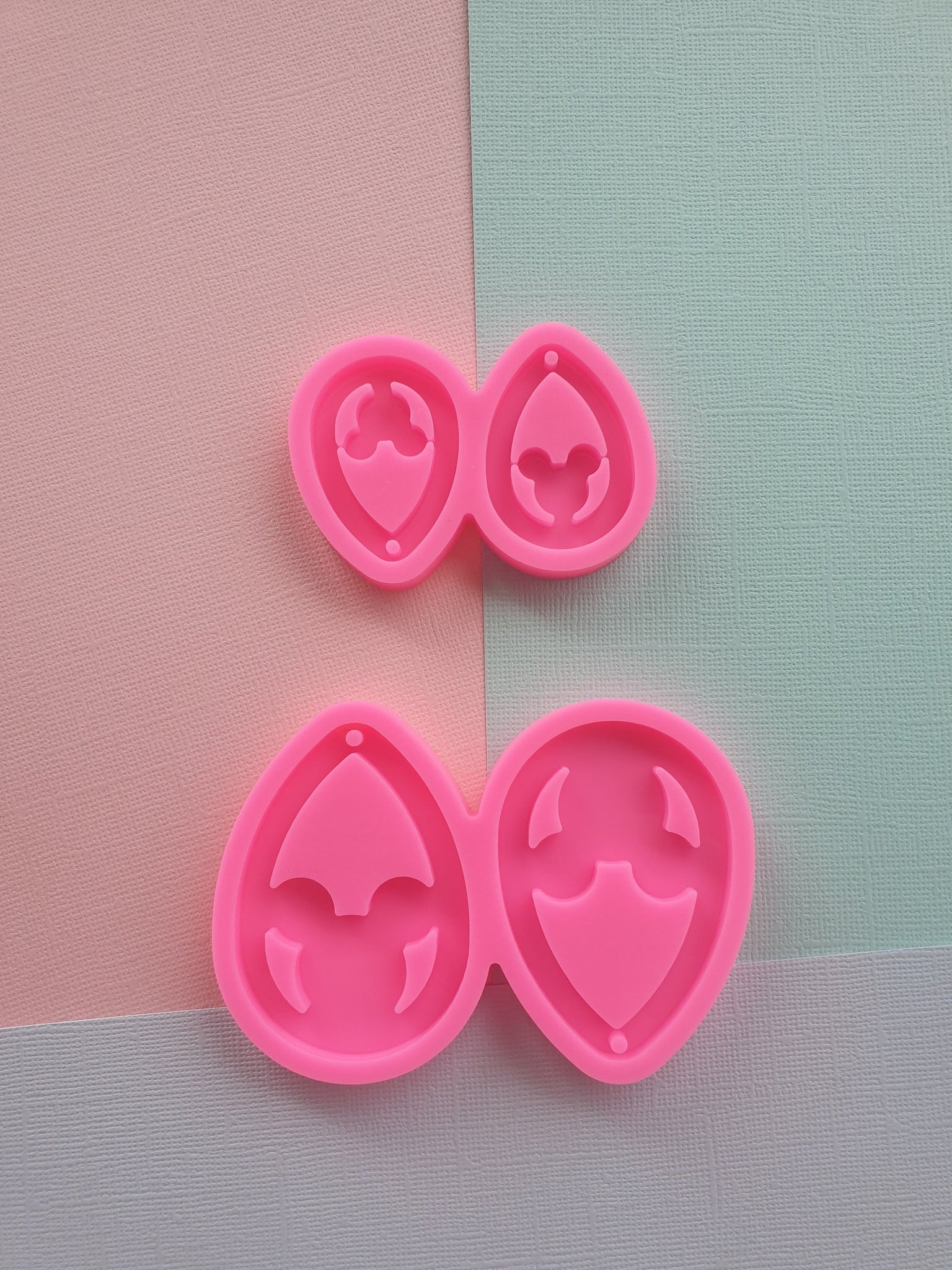 1pc Mickey drop earring mould, dangle drop mold, shiny Silicone mold, DIY Jewelry Making, epoxy Resin mould, Jewellery supplies australia