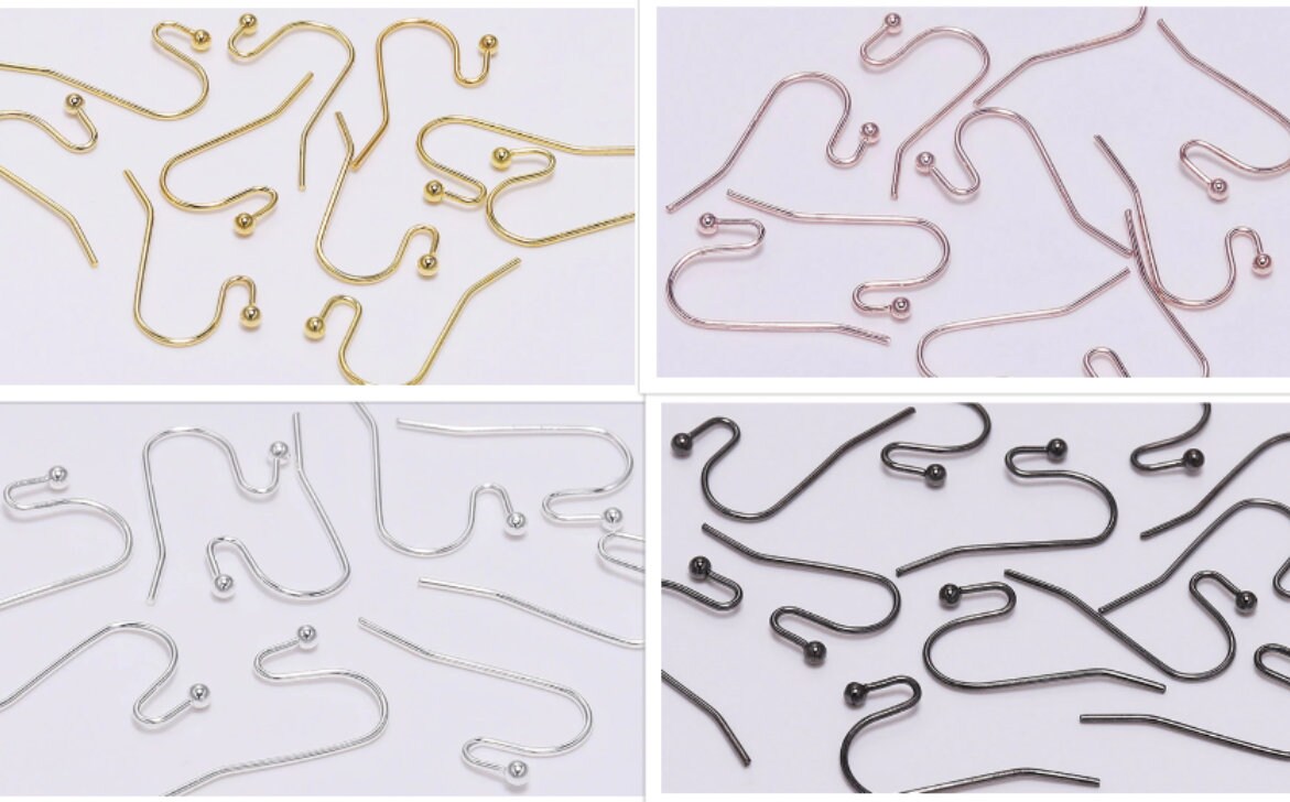 100pcs Iron Earring wire, Hypoallergenic Earring Hook, Earring Clasps, Earring Wires For Jewelry Making, jewellery supplies