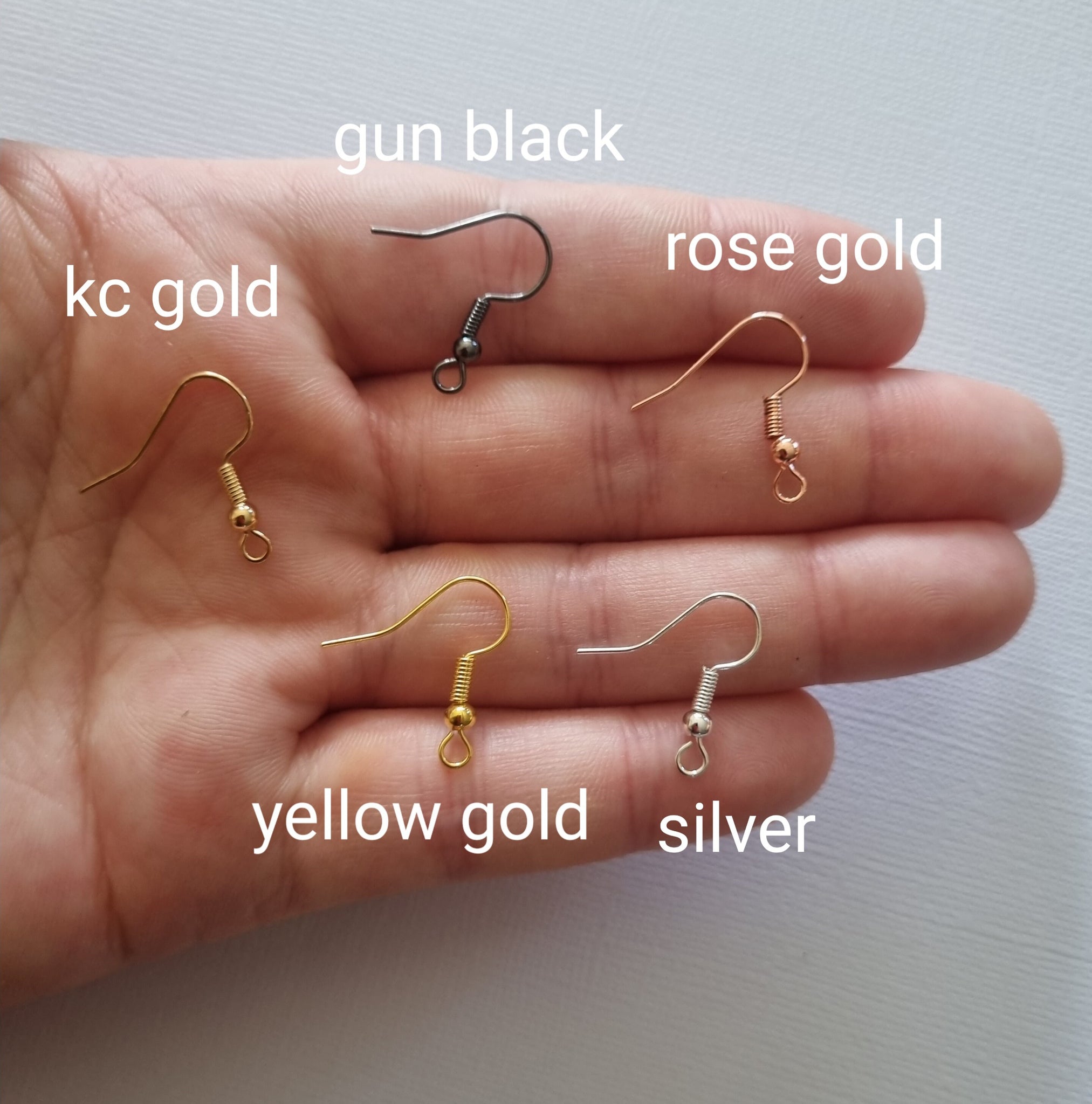 100pcs 20x17mm Gold/silver/rose/kc/gun black Ear Hooks, Earrings Clasps, Jewellery findings, Earring Wires, Jewellery Making Supplies