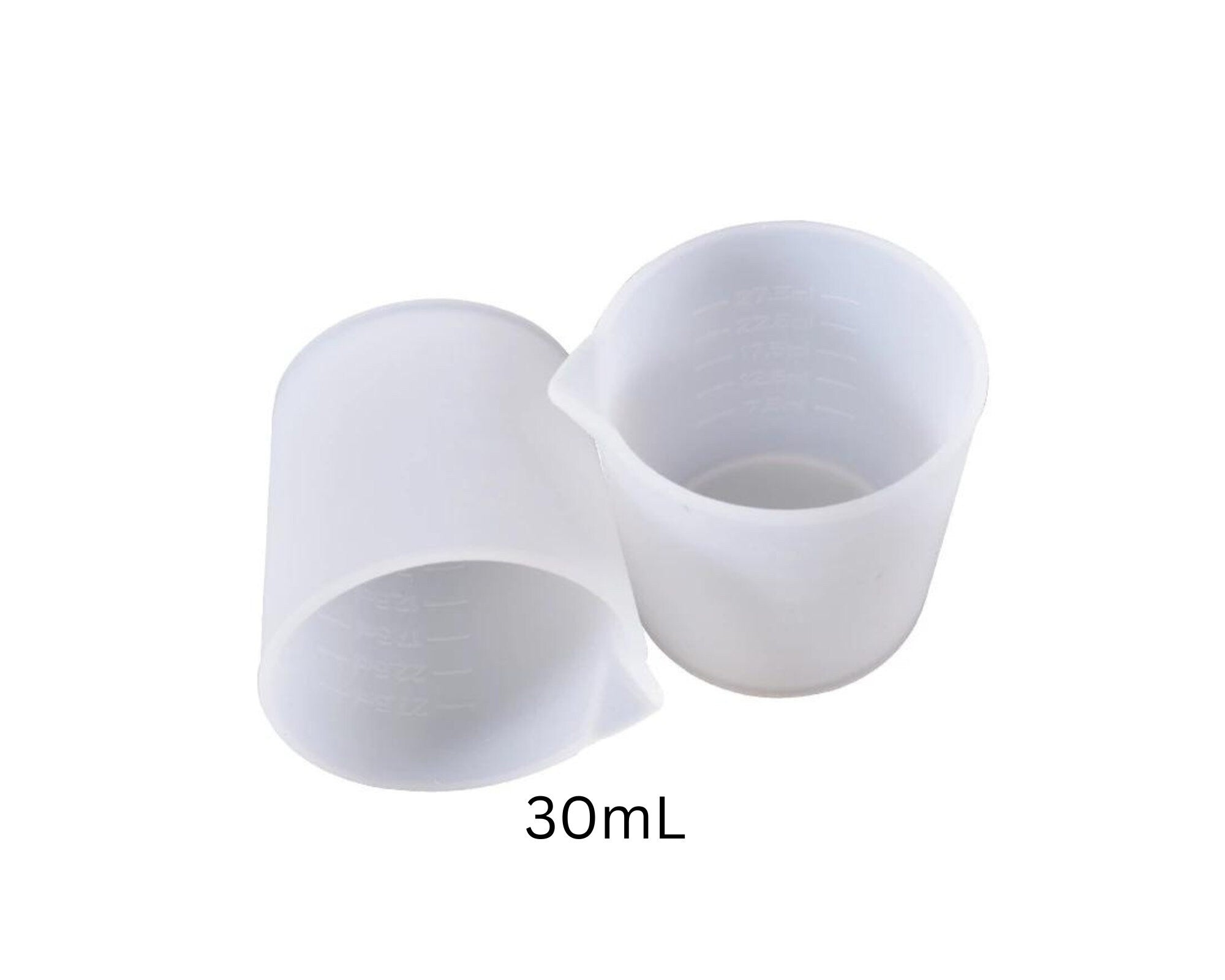 5pcs small silicone beaker, 30mL reusable silicone beaker, Epoxy Resin measuring cup, resin making supplies, DIY resin jewelry, resin tools