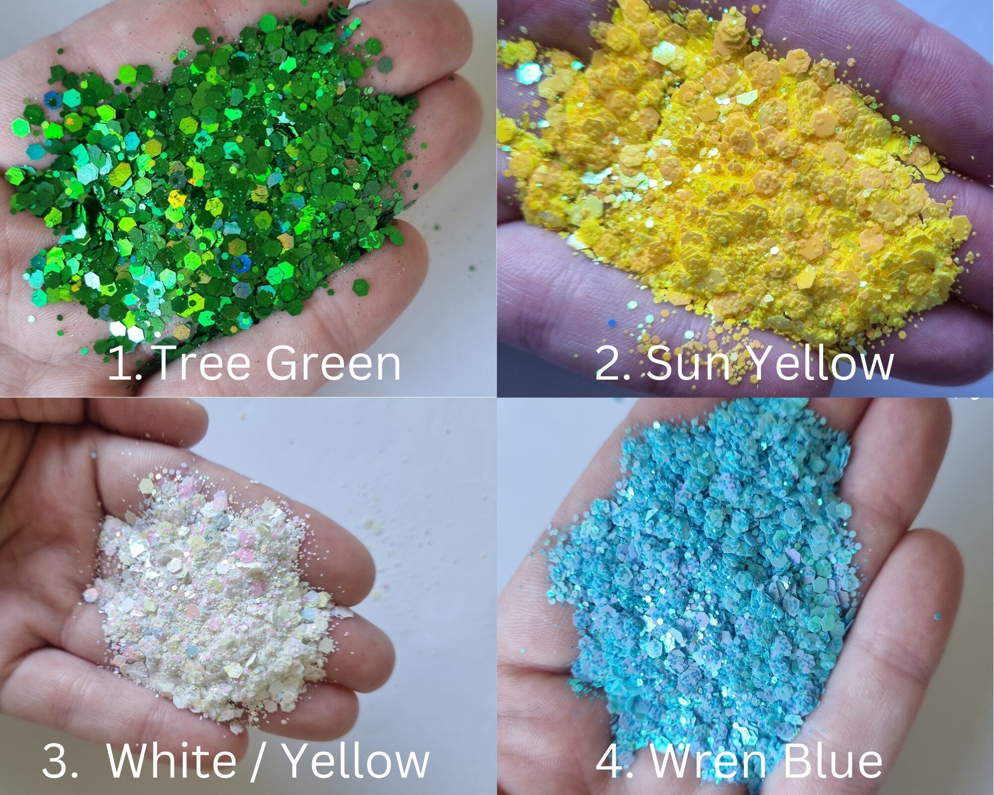 20g Holographic Chunky Nail Glitter, Holographic Sequins, Iridescent Mixed Hexagon, Sparkly Body Glitter, Manicure Glitter