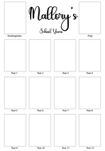 A2 Portrait School Years Frame Insert