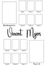 A3 Portrait School Years Frame Insert Style 1