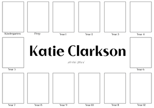 A3 Landscape School Years Frame Insert Style 2