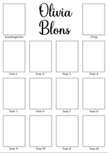 A3 Portrait School Years Frame Insert Style 2