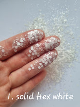 50g Solid Colours Hexagon Glitter sequin Mixed shape