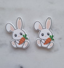 10pcs (5prs) Laser cut, UV Printed Easter Bunny