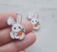 10pcs (5prs) Laser cut, UV Printed Easter Bunny