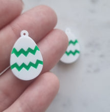 2pcs (1pr) Handmade Double layered Acrylic Cracked Easter Eggs