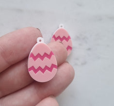 2pcs (1pr) Handmade Double layered Acrylic Cracked Easter Eggs