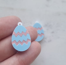 2pcs (1pr) Handmade Double layered Acrylic Cracked Easter Eggs