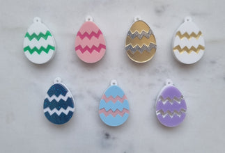 2pcs (1pr) Handmade Double layered Acrylic Cracked Easter Eggs