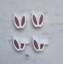 2pcs (1pr) Handmade Double layered Acrylic Easter Bunny Ears with Hole