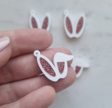 2pcs (1pr) Handmade Double layered Acrylic Easter Bunny Ears with Hole