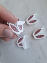 2pcs (1pr) Handmade Double layered Acrylic Easter Bunny Ears with Hole