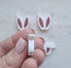 2pcs (1pr) Handmade Double layered Acrylic Easter Bunny Ears with Hole