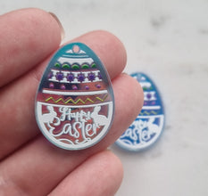 10pcs (5pr) UV Printed Happy Easter Eggs with hole