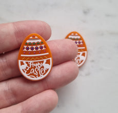 10pcs (5pr) UV Printed Happy Easter Eggs with hole