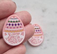 10pcs (5pr) UV Printed Happy Easter Eggs with hole