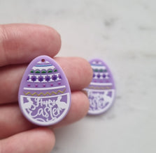 10pcs (5pr) UV Printed Happy Easter Eggs with hole