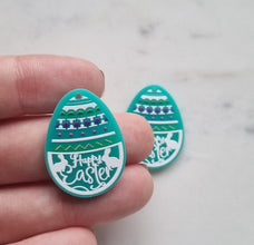 10pcs (5pr) UV Printed Happy Easter Eggs with hole