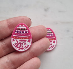 10pcs (5pr) UV Printed Happy Easter Eggs with hole