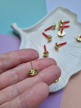 10mm 10pcs (5prs) Zinc Alloy Stud, Gold Metal Earring, Round Earrings Base, Earring Connectors, DIY Drop Earrings, Jewellery Making Supplies