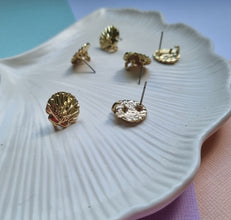 14mm 6pcs (3prs) Zinc Alloy Earring connector, Seashell