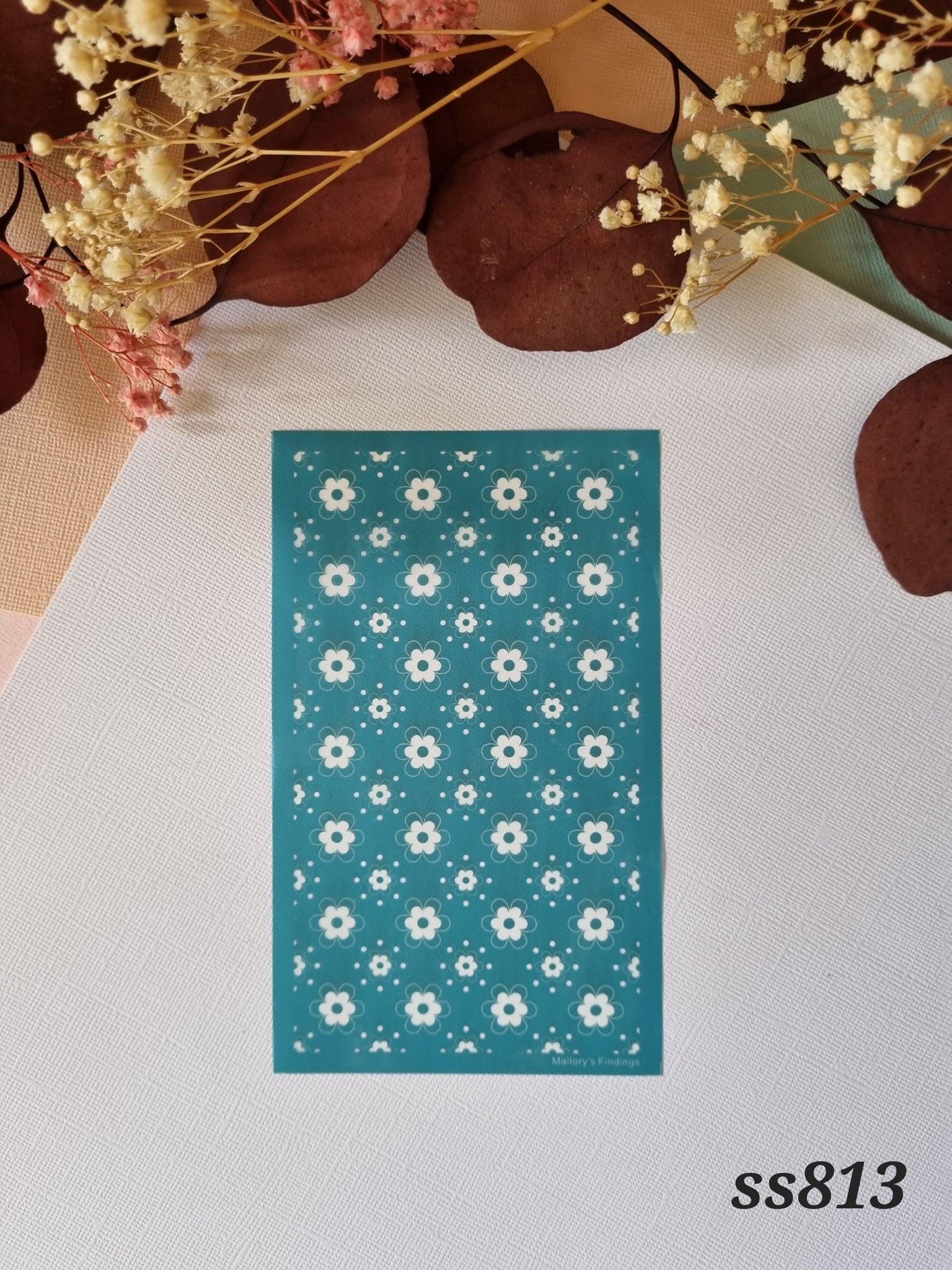 SS813 Retro Flowers Pattern Silk Screen