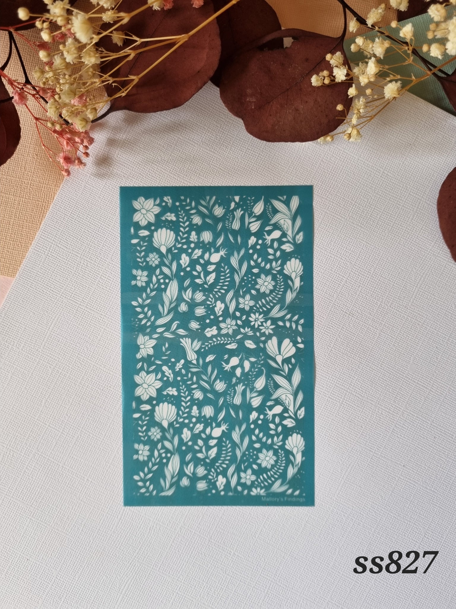 SS827 Ellie Floral Pattern Silk Screen