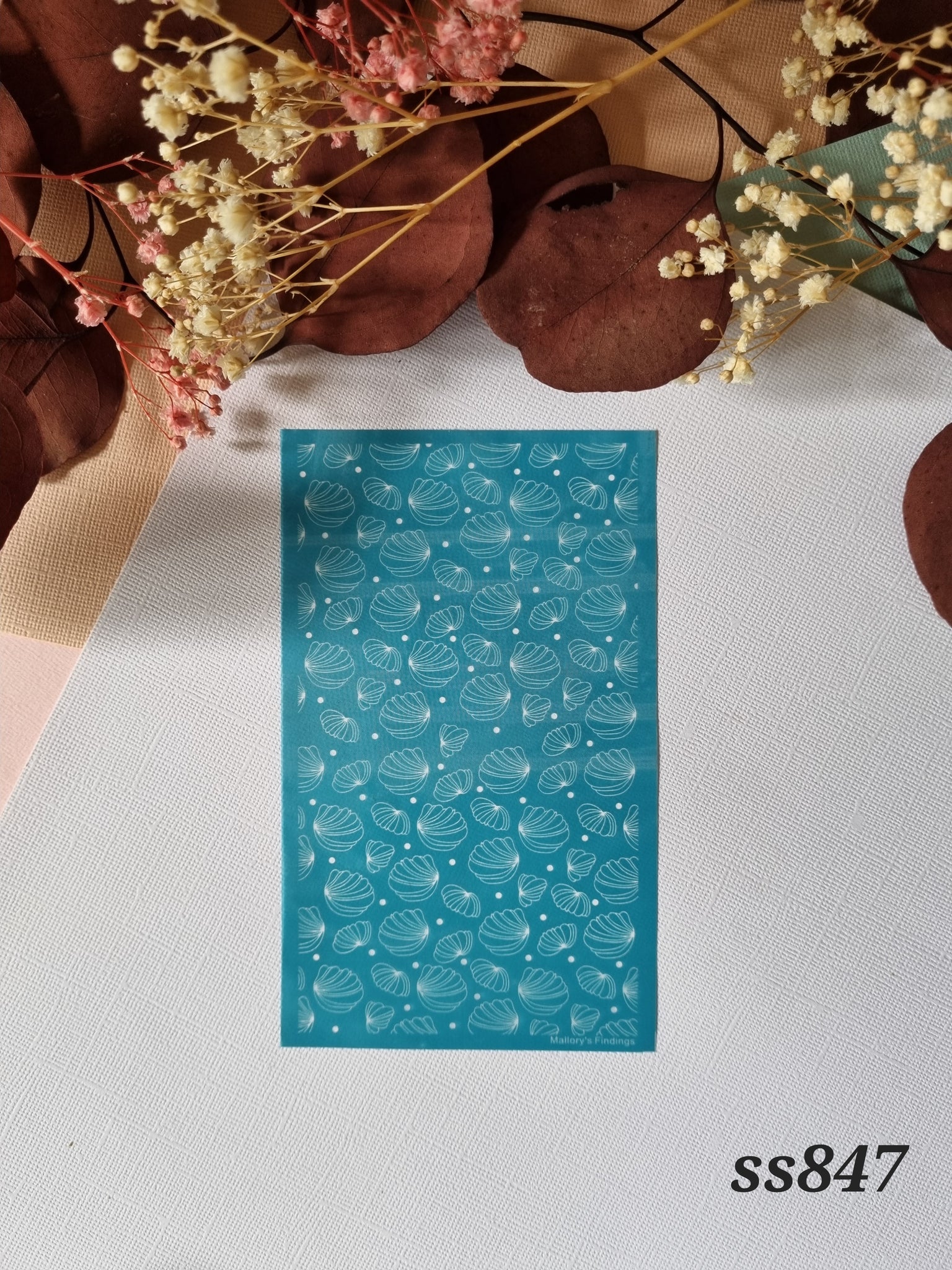 SS847 Ocean Shells Pattern Silk Screen