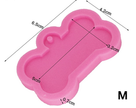 1pc dog bone keychain, dog tag mold, shiny Silicone mold, Clay DIY Jewelry Making, glitter epoxy Resin mould, Jewellery supplies australia