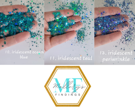 20g Iridescent Chunky Nail Glitter, Iridescent Sequins, Iridescent Mixed Hexagon, Sparkly Body Glitter, Manicure Glitter