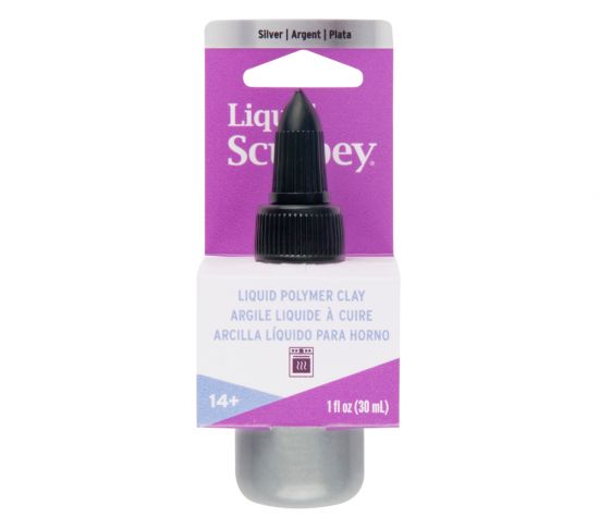 Sculpey Liquid Bakeable Clay Silver Metallic 1oz 30ml