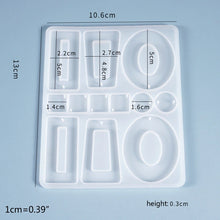 1pcs Mutli-Rectangular Dangle earring silicone mould.