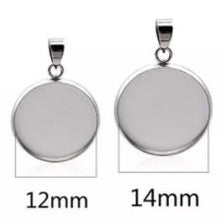 10pcs Stainless Steel Blanks Pendant Base Settings Cabochon Round 12/14/16/18/20/25mm Bezel Trays Jewellery Making Supplies