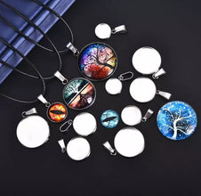 10pcs Stainless Steel Blanks Pendant Base Settings Cabochon Round 12/14/16/18/20/25mm Bezel Trays Jewellery Making Supplies