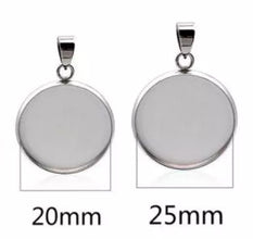 10pcs Stainless Steel Blanks Pendant Base Settings Cabochon Round 12/14/16/18/20/25mm Bezel Trays Jewellery Making Supplies
