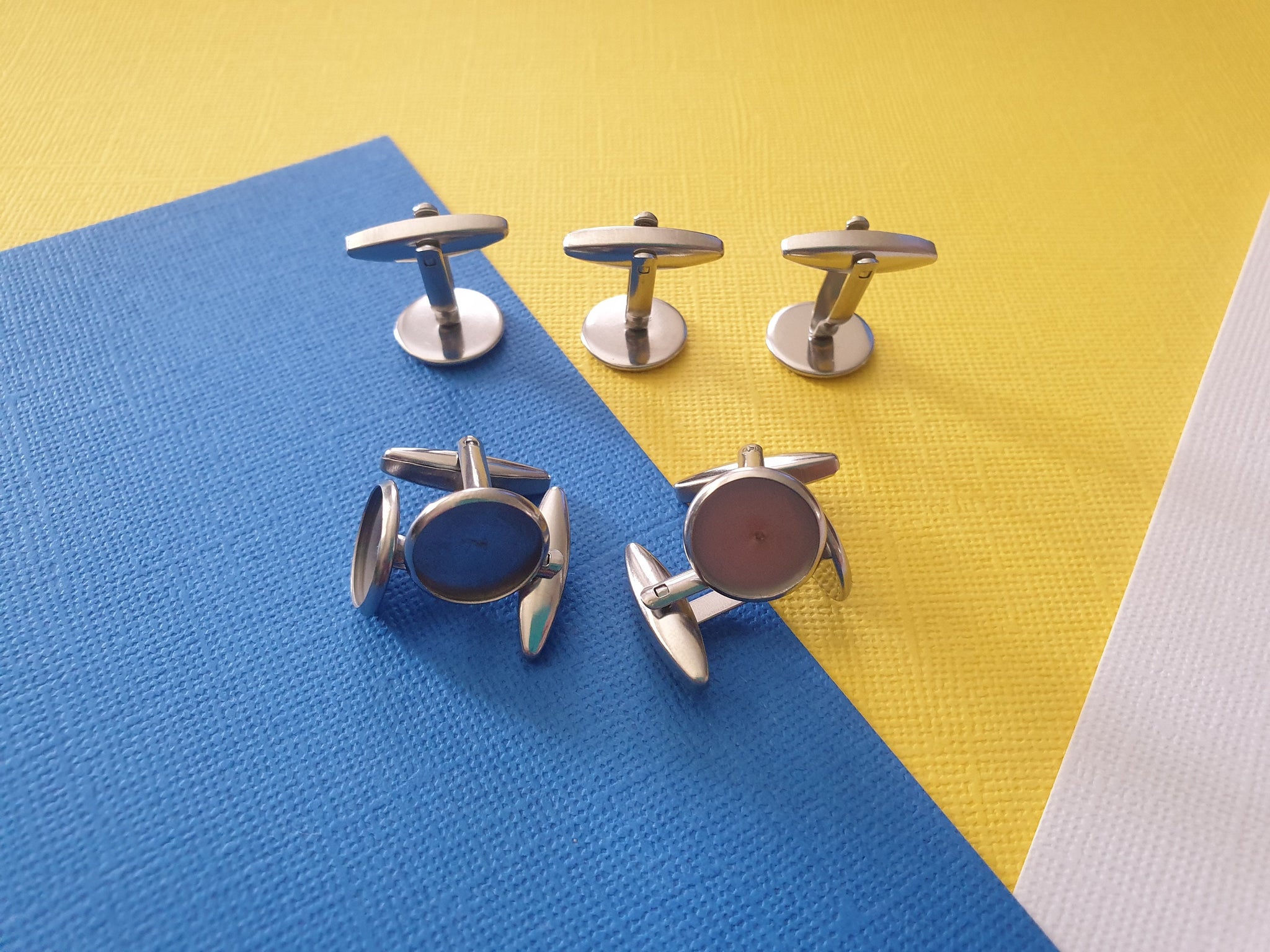 10pcs 10/12/14mm Stainless Steel Cufflink Base, Cuff Link Setting, Cabochon Base, jewellery findings, jewellery supplies, australia