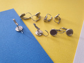 10pcs (5prs) 8/10/12/14mm Stainless Steel French Lever Back Earrings Blank/Base,Fit 8/10/12 Glass Cabochons, jewellery findings australia