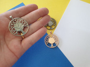 5pcs 14mm Inner Size High Quality Rose Gold Black Silver Plated Tree of life Cabochon Base Cameo Setting Charms Pendant, australia, findings