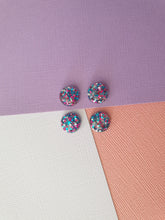 10pcs 12mm Peacock blue and Pink and White Mix color Flat Back Resin Cabochons Jewellery supplies, findings wholesale australia, DIY earring