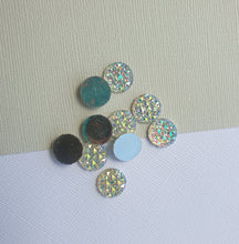 10pcs (5prs) 12mm White Apex texture, Color Flat Back, Resin Cabochons, sparkly on trend cabochons, for earrings, diy jewellery Australia