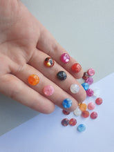 20pcs (10prs) 10mm Mix Colors cabochon,  Built-in Shell Flat back, Resin Cabochons, diy earring supplies, jewellery findings australia