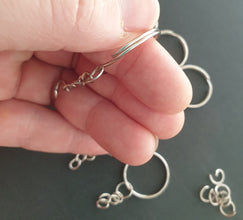 10pcs Silver Plated Metal, Blank Keyring, Keychain Split Ring, Keyfob, DIY Key Chains, Keyring Accessories, Keychain Key ring, DIY Keyring